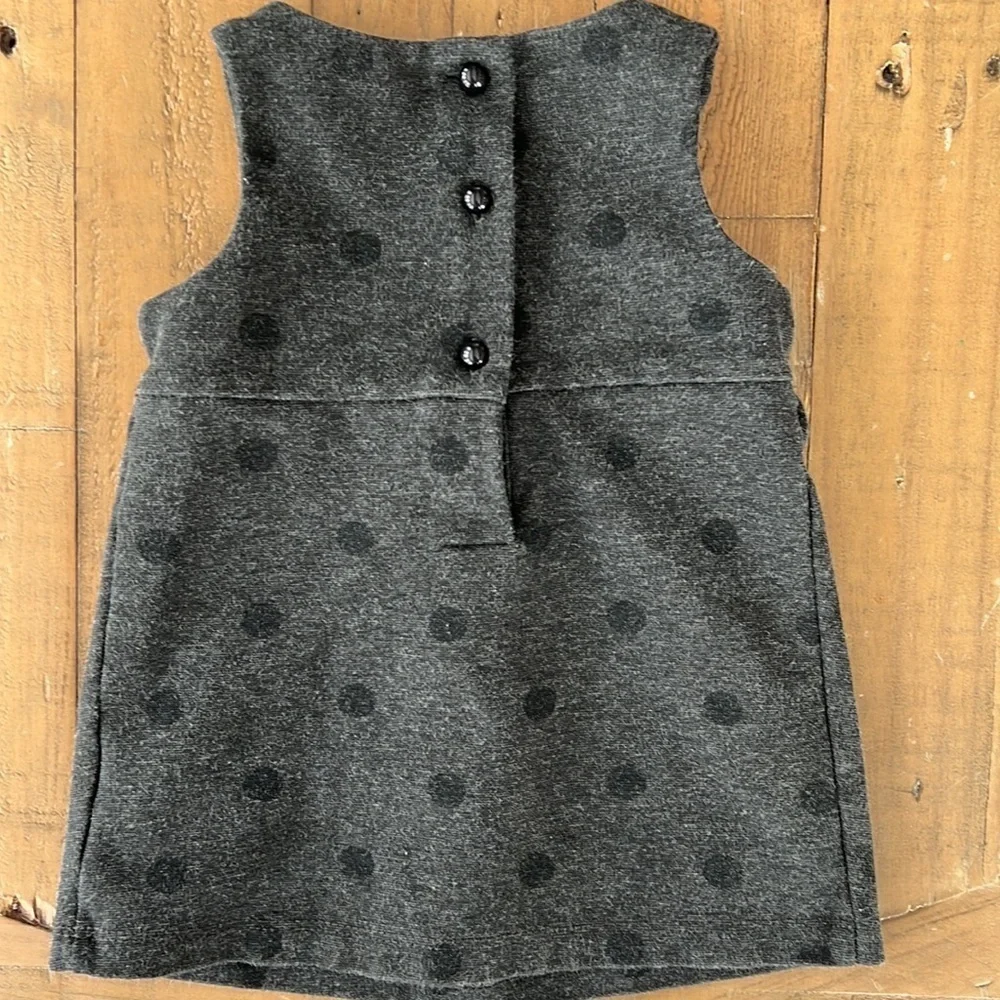 Janie and jack charcoal dot ponte dress